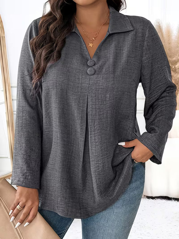 Elmyra - Elegant Button-Down Flowy Shirt