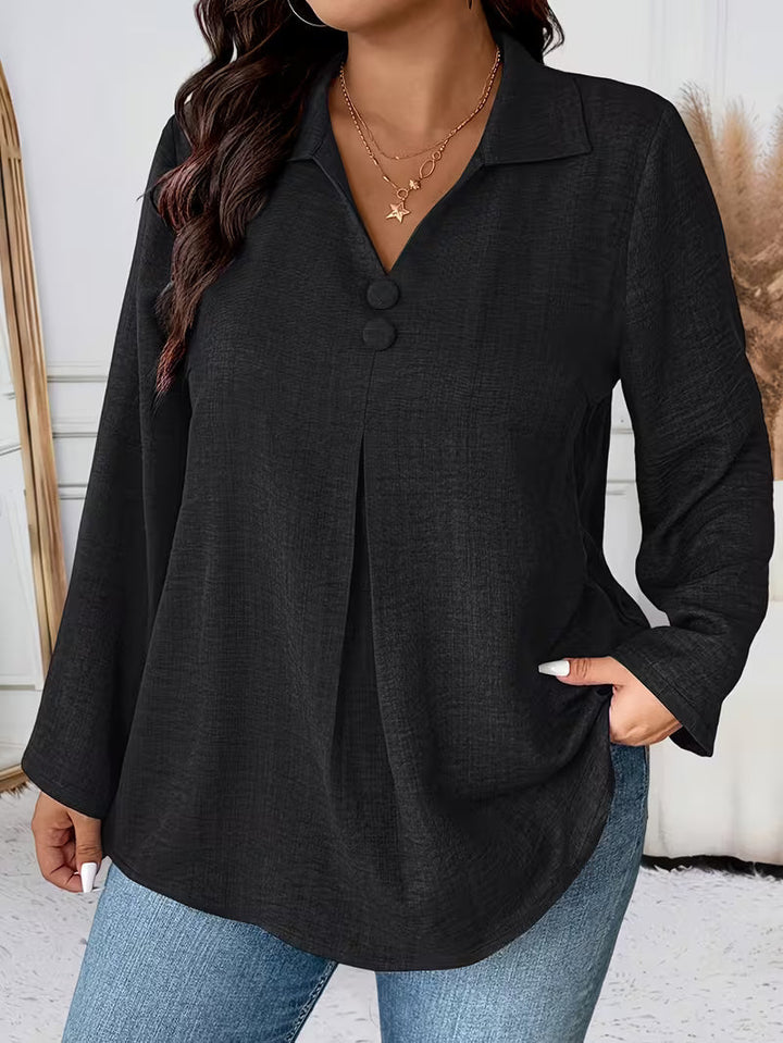 Elmyra - Elegant Button-Down Flowy Shirt
