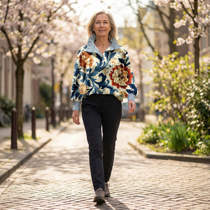 Marvella - Elegant Vintage Floral Blouse