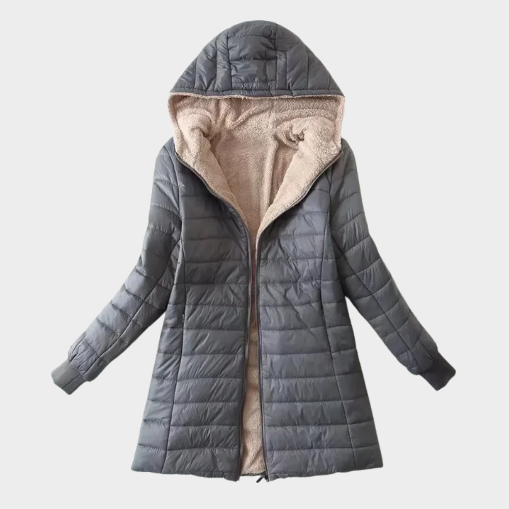 Yasmien | Hooded Mid-Length Jacket