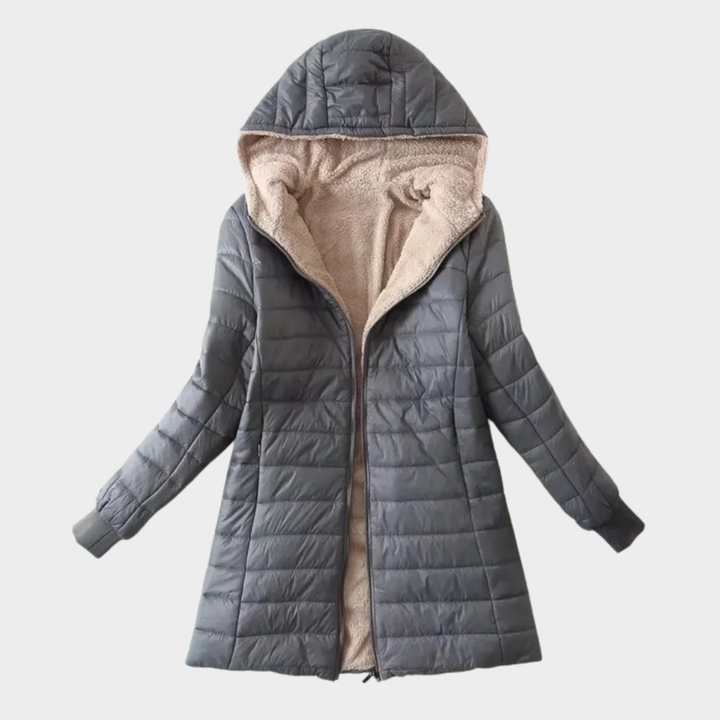 Yasmien | Hooded Mid-Length Jacket