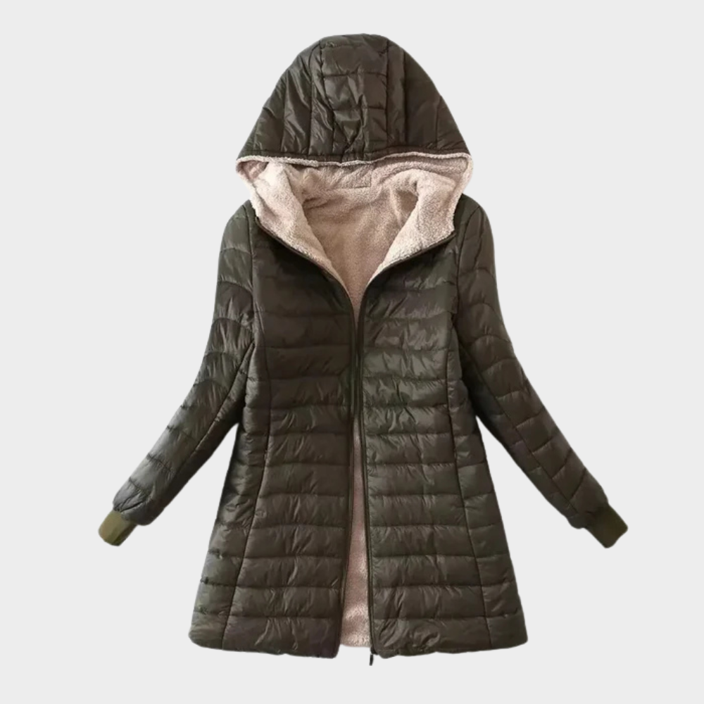 Yasmien | Hooded Mid-Length Jacket