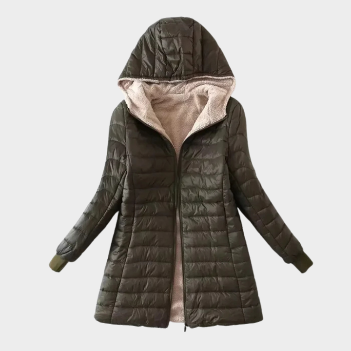 Yasmien | Hooded Mid-Length Jacket