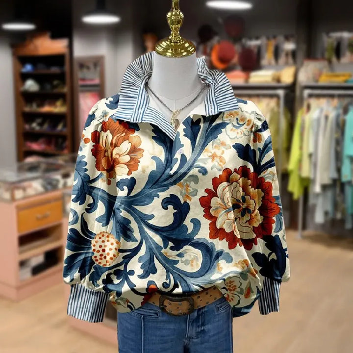 Marvella - Elegant Vintage Floral Blouse