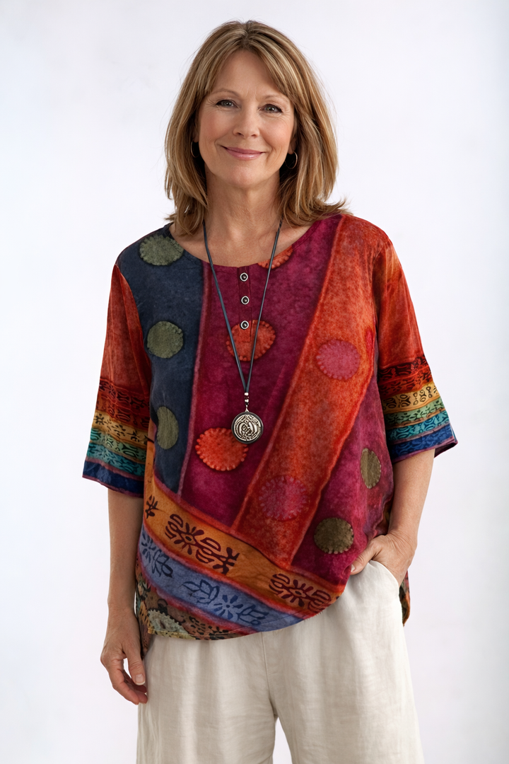 Elvoria - Soft and Flattering Bohemian Shirt