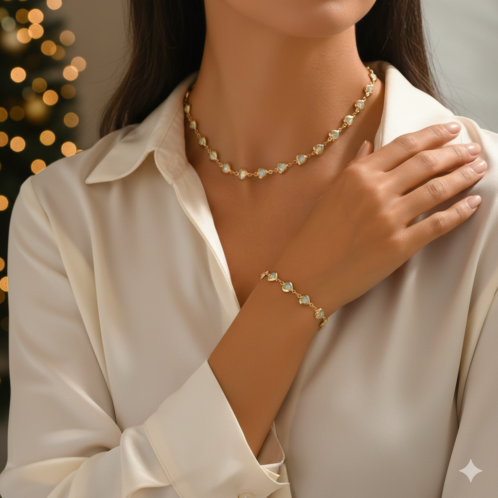 Heart Bracelet + Necklace