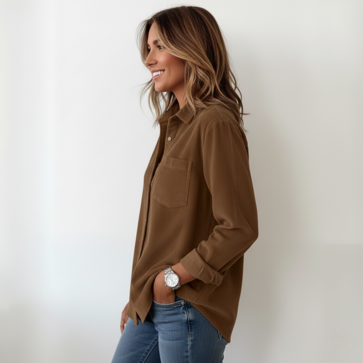 Elivianne - A corduroy shirt that works wonderfully