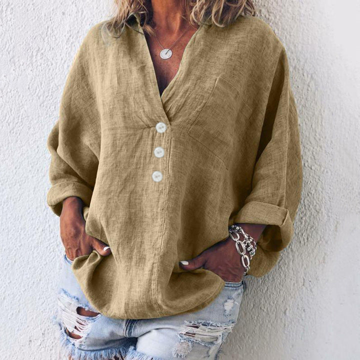 Maeve - Elegant Cotton and Linen Sweater