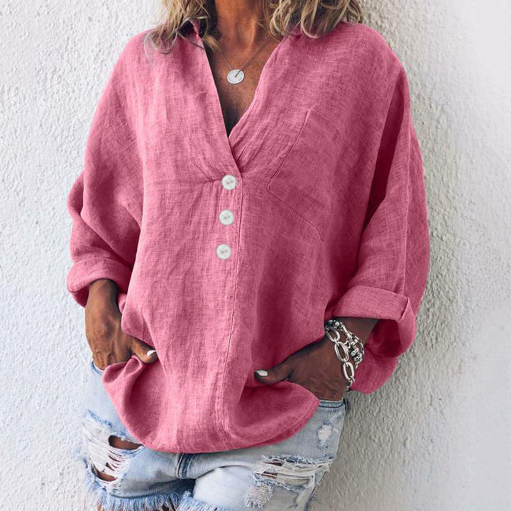 Maeve - Elegant Cotton and Linen Sweater