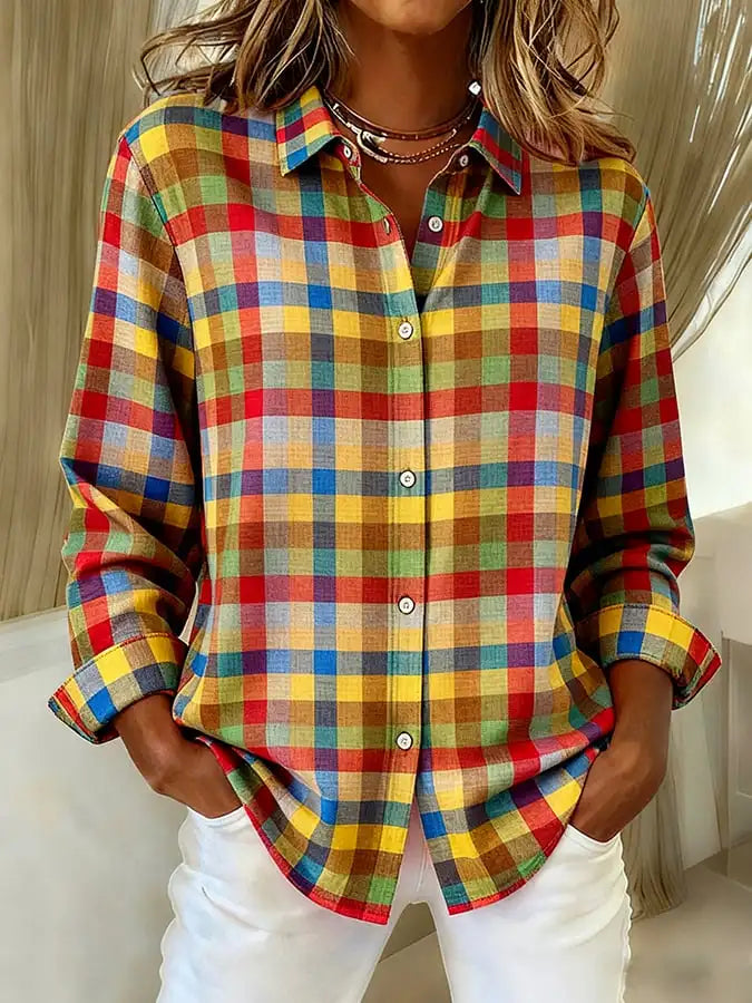 Isellora - Soft Check Cardigan