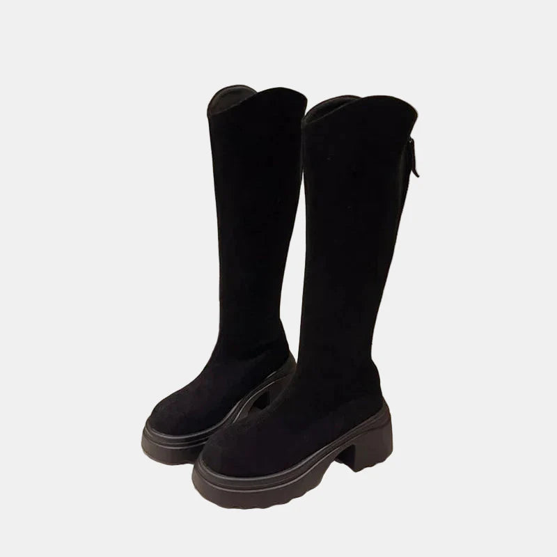 Samira | Back Zipper High Boots