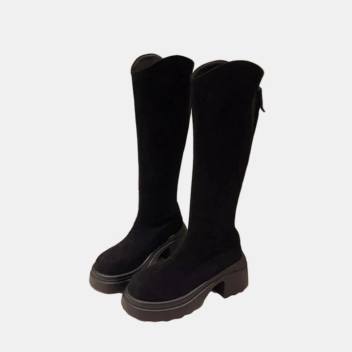 Samira | Back Zipper High Boots