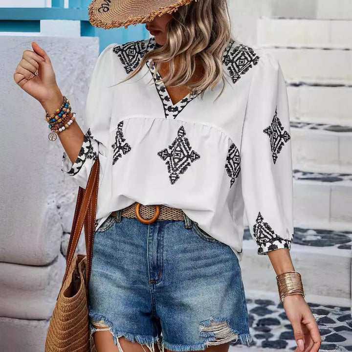 Alma | Bohemian Cotton Blouse