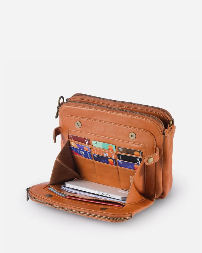 JENNIE | CHIC THREE LAYER CROSSBODY BAG