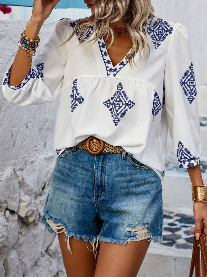 Alma | Bohemian Cotton Blouse